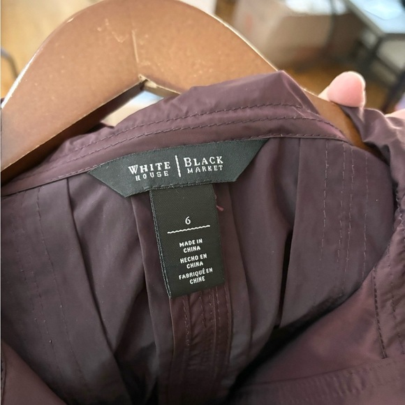White House Black Market purple gold button jacket size 6 - Picture 5 of 5